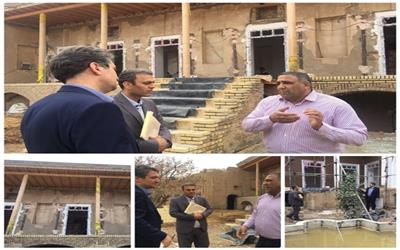 معاون سرمایه‌گذاری سازمان میراث‌فرهنگی از پروژه مرمت خانه طاهری سمنان بازدید کرد
