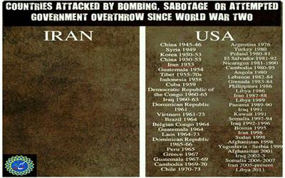 لیست کشورهایی که تاکنون ایران به آن‌ها حمله کرده و کشورهایی که آمریکا به آنها حمله کرده!