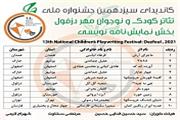 نامزدهای نمایشنامه‌نویسی جشنواره ملی تئاتر کودک و نوجوان مهر دزفول معرفی شدند