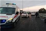 تصادف زنجیره‌ای در آزادراه کرج_قزوین،23 مصدوم و یک کشته برجا گذاشت