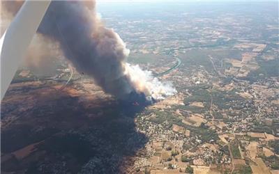 آتش سوزی در اراضی جنگلی فرانسه