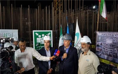 بتن‌ریزی بخشی از رآکتور واحد دوم نیروگاه اتمی بوشهر